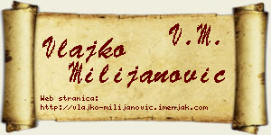 Vlajko Milijanović vizit kartica